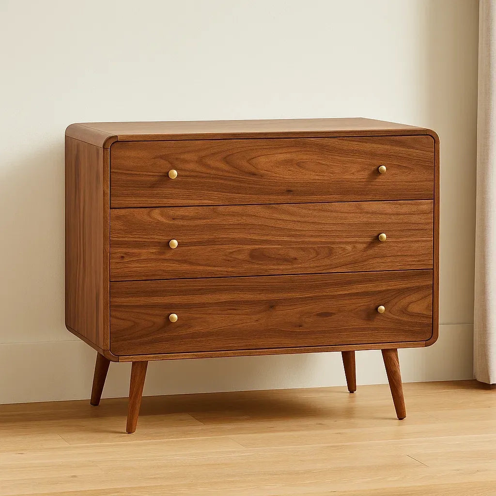 Commode en bois 3 tiroirs 100x45x75 cm