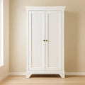 Armoire 2 portes en bois blanc 200x100x50 cm