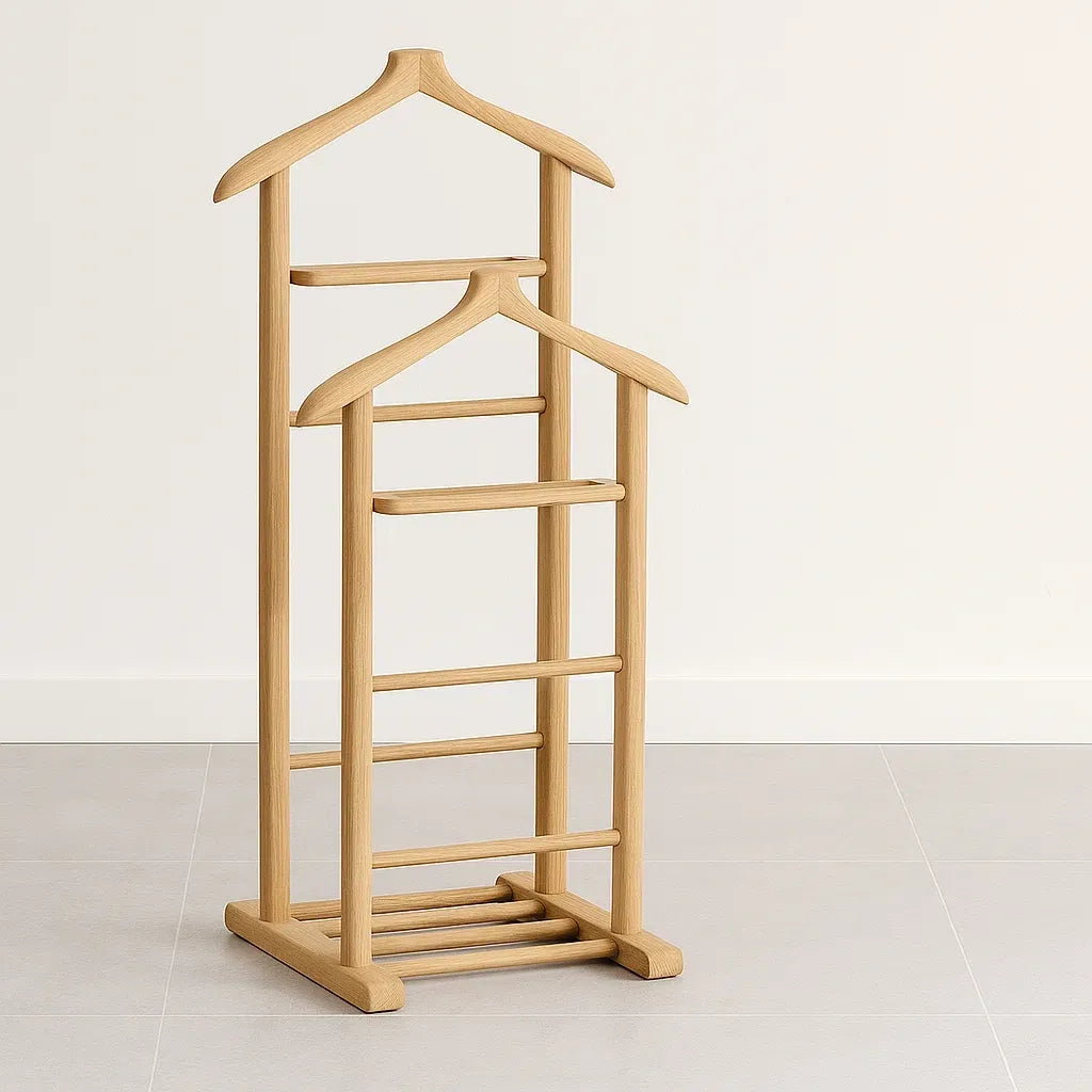 Porte-vêtements en bois naturel armoire en bois massif